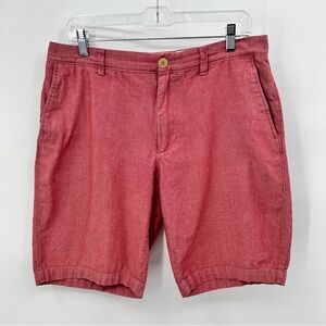 J. Crew Shorts Chambray Cotton Red Size 32 Waist